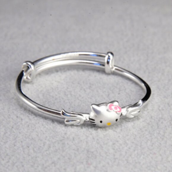 Hello Kitty Silver Semi Adjustable Bracelet NWT - Picture 4 of 5
